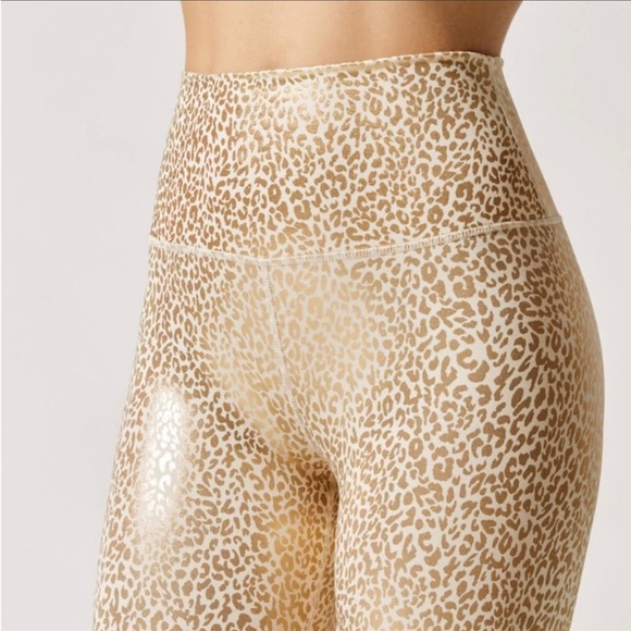 Carbon38 Mini Gold Leopard High Rise Leggings - Picture 4 of 4